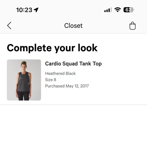 Lululemon Lululemon Cardio Squad Tank - Heathered Black - Size 8 - Picture 6 of 6